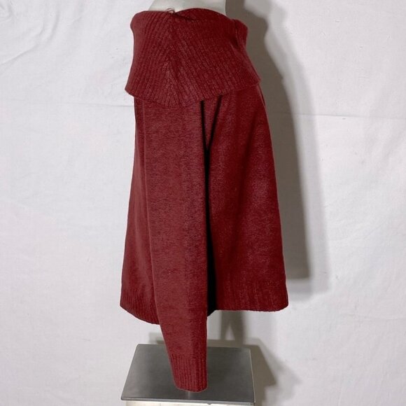Heartloom Dark Rust Colour Off Shoulder Cowl Neck Sweater L - Picture 5 of 12
